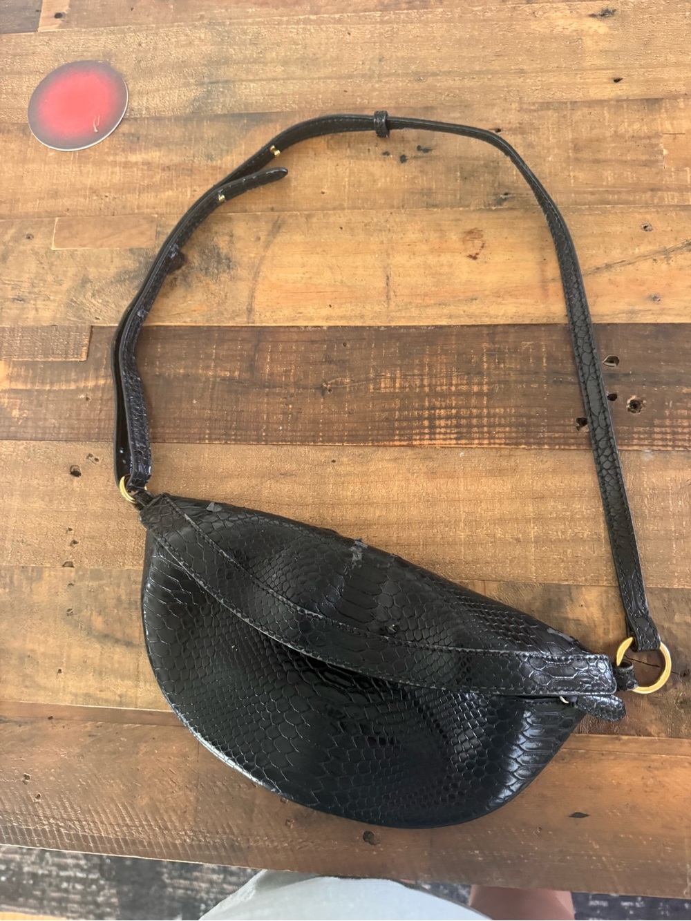 Stella McCartney embossed croc bum bag